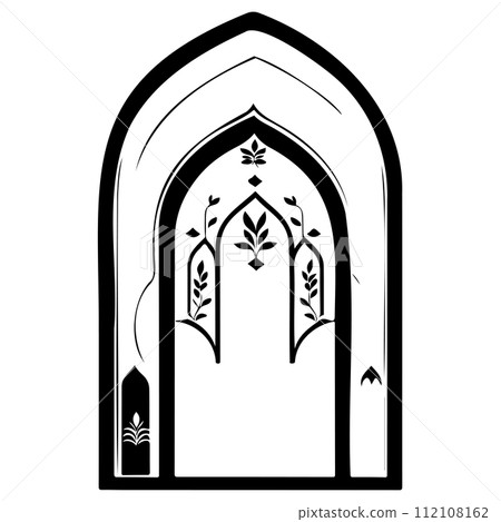 Islamic Window Or Door Arch illustration sketch hand draw Islamic Window Or Door Arch illustration sketch hand draw 112108162