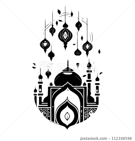 mosque ramadan ornament lantern ligh illustration sketch hand draw mosque ramadan ornament lantern ligh illustration sketch hand draw 112108598