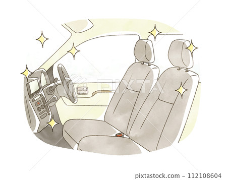 一輛漂亮的汽車的內部 112108604