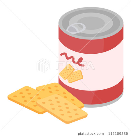 Isometric illustration of hardtack 112109286
