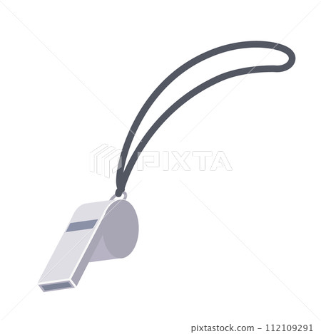 Isometric illustration of a whistle 112109291