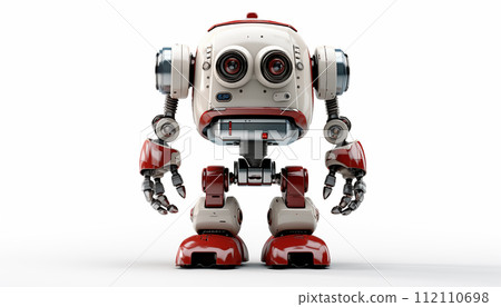 AI-generated content. Futuristic robot on a white background 112110698
