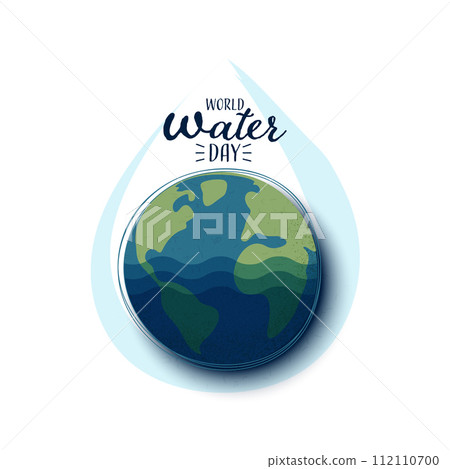 World water day. Save water for Sustainable ecology and environment conservation concept design. Vector illustration. 112110700