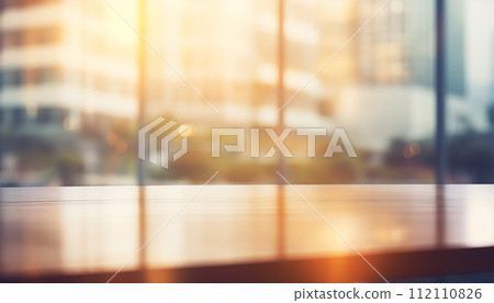 AI-generated content. Blurred office background 112110826