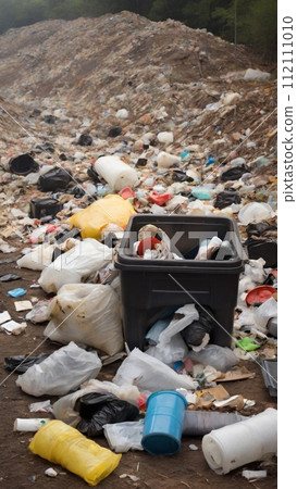 城市垃圾氾濫成山的景觀 城市垃圾氾濫成山的景觀 112111010