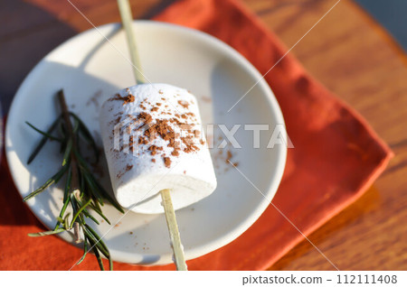marshmallow with chocolate powder topping or marshmallow for fondue marshmallow with chocolate powder topping or marshmallow for fondue 112111408