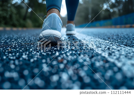 Close-up of a person's shoe while walking. Suitable for accompanying articles about the walking benefits, articles recommending places to walk for exercise, posting pictures with quotes about walking Close-up of a person's shoe while walking. Suitable for accompanying articles about the walking benefits, articles recommending places to walk for exercise, posting pictures with quotes about walking 112111444