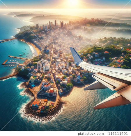 飛機 空拍 海 112111491