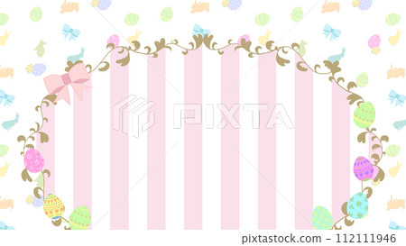 復活節的可愛框架背景圖案背景 復活節的可愛框架背景圖案背景 112111946
