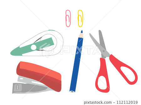 Hand-drawn illustrations of stationery Hand-drawn illustrations of stationery 112112019