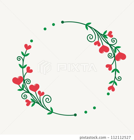 circle Frames heart Floral design circle Frames heart Floral design 112112527