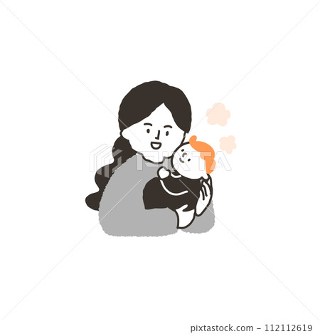 一個慈愛的母親和孩子 一個慈愛的母親和孩子 112112619