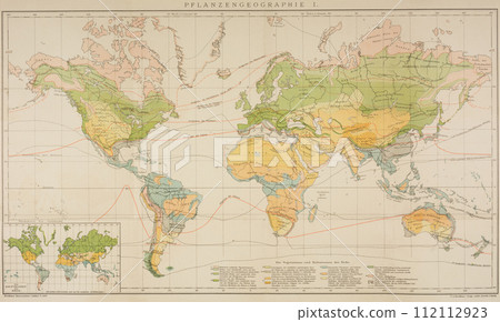 20世紀初世界地圖植被地理 112112923