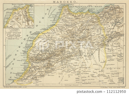 Early 20th century world map Morocco Early 20th century world map Morocco 112112950