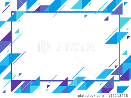 Blue blue geometric pattern background material 112113458