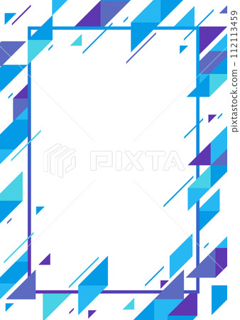 Blue blue geometric pattern background material Blue blue geometric pattern background material 112113459