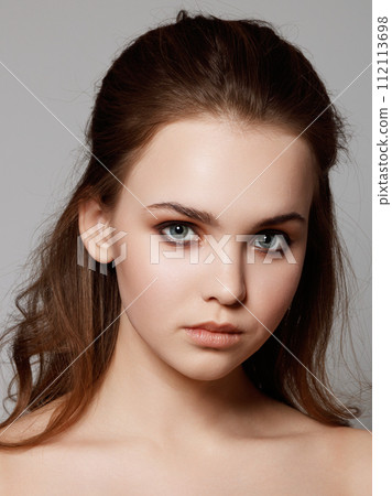 Beauty woman face healthy skin care female Beauty woman face healthy skin care female 112113698