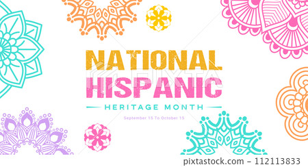 National Hispanic Heritage Month celebration from September 15 to October 15 in the USA 112113833