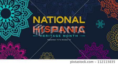 National Hispanic Heritage Month celebration from September 15 to October 15 in the USA 112113835