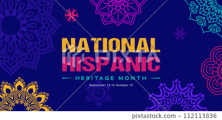 National Hispanic Heritage Month celebration from September 15 to October 15 in the USA 112113836