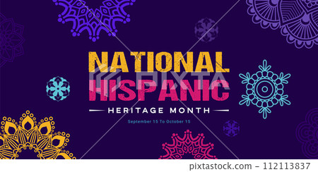 National Hispanic Heritage Month celebration from September 15 to October 15 in the USA 112113837
