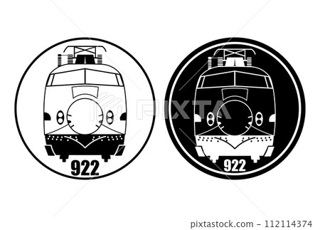 922 型黃色博士的簡單郵票風格插圖 2 種黑色 112114374