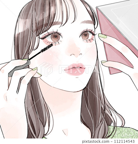 塗睫毛膏的女人 112114543