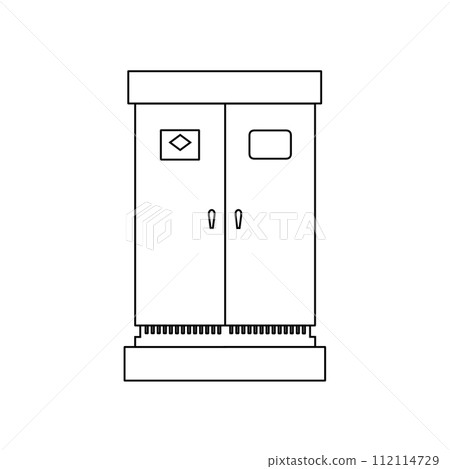 Line drawing of cubicle-type high-voltage power receiving equipment Line drawing of cubicle-type high-voltage power receiving equipment 112114729