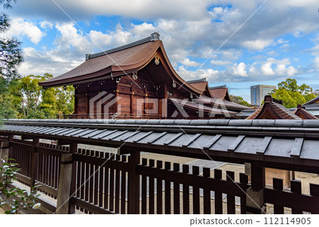 Jonangu Shinto Shrine from Heian period in southern Kyoto Japan Jonangu Shinto Shrine from Heian period in southern Kyoto Japan 112114905