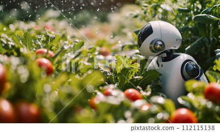 Smart robotic in agriculture futuristic concept. Smart robotic in agriculture futuristic concept. 112115138