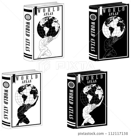 Atlas college book with world maps 112117138