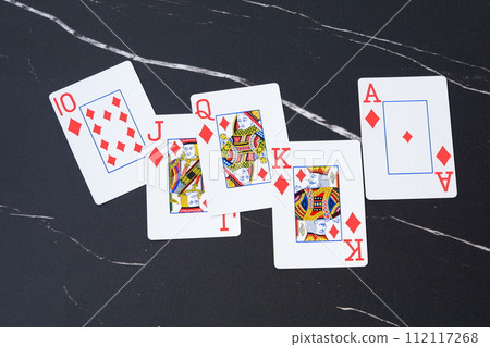 The strongest card in the playing card poker game, Royal Straight Flush The strongest card in the playing card poker game, Royal Straight Flush 112117268