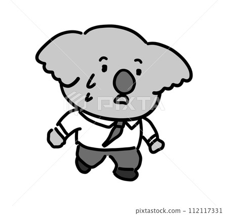 無尾熊商人角色匆忙奔跑 無尾熊商人角色匆忙奔跑 112117331