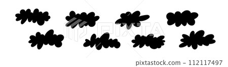 Cartoon cloud icon , fluffy shape. graphic designs and bubble like illustrations. Flat vector isolated on white background. Cartoon cloud icon , fluffy shape. graphic designs and bubble like illustrations. Flat vector isolated on white background. 112117497