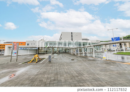 Wakkanai City, Hokkaido Japan's northernmost station JR Wakkanai Station on a clear day 112117832