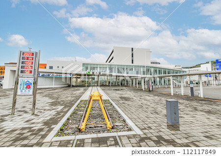 北海道稚內市 日本最北端的車站 晴天時的 JR 稚內站 112117849