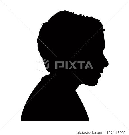 a boy head silhouette vector a boy head silhouette vector 112118031
