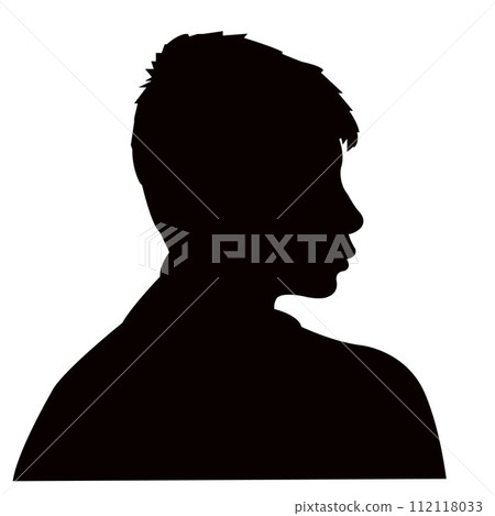 a boy head silhouette vector a boy head silhouette vector 112118033