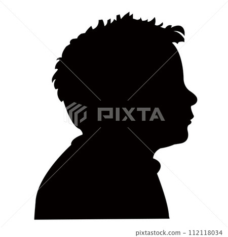 a boy head silhouette vector a boy head silhouette vector 112118034