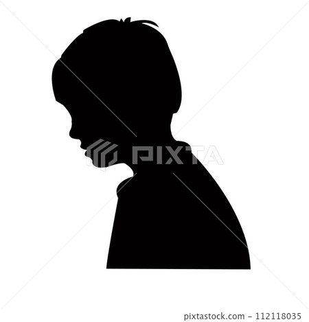a boy head silhouette vector a boy head silhouette vector 112118035