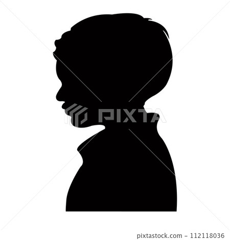 a boy head silhouette vector 112118036