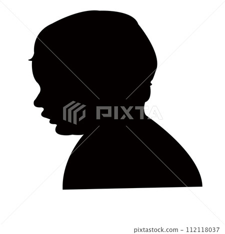 a boy head silhouette vector a boy head silhouette vector 112118037