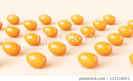 3d rows of chicken eggs isometric background. Concept of belt conveyor with natural products at factory, production line with organic farm food for market. Abstract Easter pattern. 3D illustration 3d rows of chicken eggs isometric background. Concept of belt conveyor with natural products at factory, production line with organic farm food for market. Abstract Easter pattern. 3D illustration 112118051
