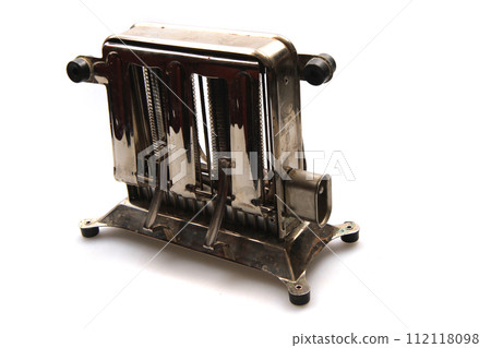 very old toaster machine isolated 112118098