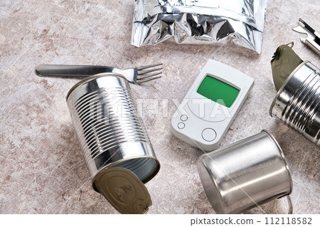 Geiger counter on concrete Geiger counter on concrete 112118582