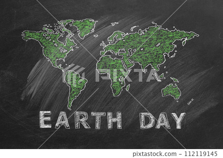 World map in chalk World map in chalk 112119145