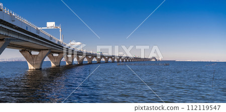 [千葉縣]從東京灣Aqua Line/木更津方向看到的景色 112119547