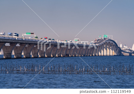 [千葉縣]從東京灣Aqua Line/木更津方向看到的景色 112119549