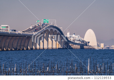 [千葉縣]從東京灣Aqua Line/木更津方向看到的景色 112119553