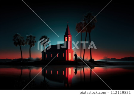 Church, monastery, house for prayer religion bible faith jesus christ, serving god, wedding marriage wedding venue, pastor rest and quiet with God, prayer religious organization building for worship. 112119821